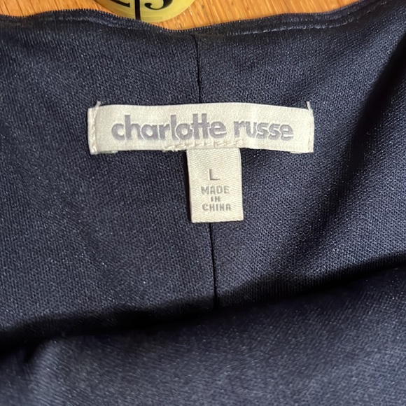 Charlotte Russe Sequin Blue and Gold Mini Dress LG - Picture 10 of 11